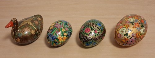 Bunte hand bemalte dosen - hand,