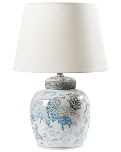 Tischlampe mit gemustertem