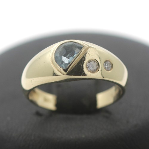 Brillant aquamarin gold ring - brillant,