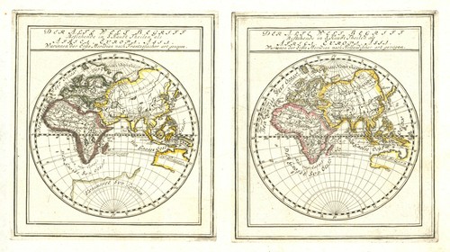 Alte welt original kupferstich - welt,