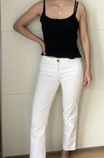 Vintage Street One Damenhose | Weiß | Größe 36 (enger genäht) | Low/Mid Rise