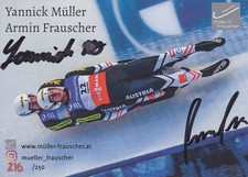 Yannick MÜLLER/Armin FRAUSCHER - Österreich, Bronze WM 2023 Rodeln, Original!