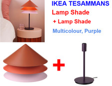 IKEA TESAMMANS Lampenschirm + Tischlampenfuß mehrfarbig, lila
