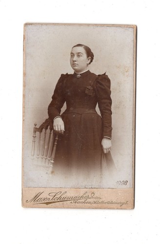 Cdv foto feine dame aachen - feine,