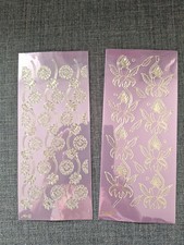 Glitzer Sticker Konturensticker 2 Bögen Metallic Blumen Ornamente Altrosa