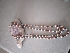 Perlenkette mehrfarbig Tolles Design endlos XXL länge