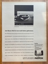 Revox Plattenspieler B 791 795 Original 1983 Vintage Advert Werbung Reklame