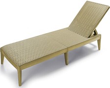 Ondis24 Gartenliege Numana Sonnenliege Relaxliege Rattan-Optik cappuccino