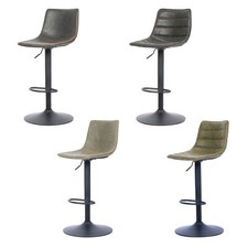 Barhocker Kunstleder Schwarz