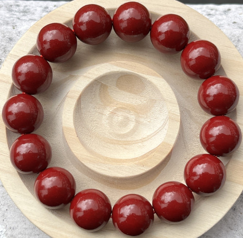 Rotes zinnober armband - zinnober,