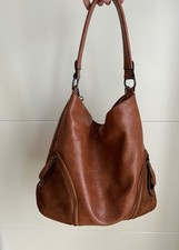 Damen Handtasche Braun Hobo Bag Kunstleder Schultertasche groß Casual Tasche