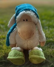 Nici Schlenker Jolly Mäh Schaf Sleepy, Froschschuhe, Mütze türkis, 35 cm