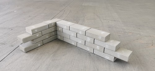 Line block palisade mauer - block,