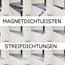 Glas Duschdichtung Dichtleiste Magnetdichtung Streifdichtung Dichtlippe Dusche