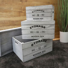 3er Set Deko Holzkiste Kisten