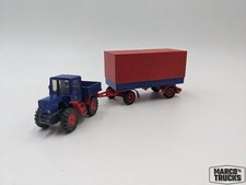 Herpa u.a. Unimog mit 2achs Planenanhänger Eigenbau lackiert 1:87 /HU19988