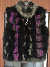 Pelz Weste Bunt Fuchs Gr. 36-38