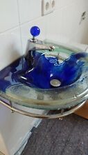 Waschbecken Magma Glas Design Glaswaschbecken blau Momotombo
