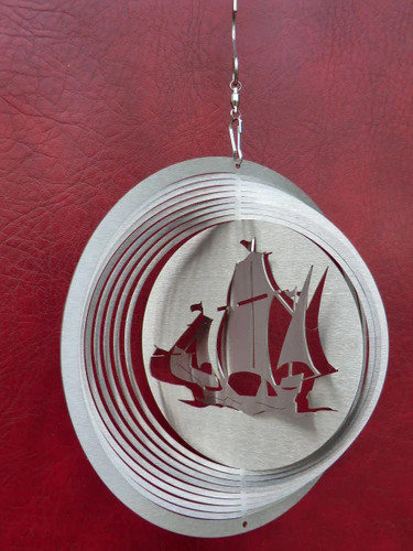 Edelstahl windspiel schiff - schiff, 2