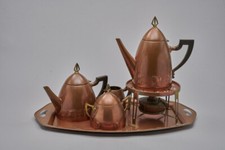 RARE WMF Straußenmarke Jugendstil Tee-Kaffee-Set Kupfer ATELIER MAYER 1905-10