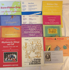 Blockflöten - Notenhefte kleines Konvolut 13 Stück