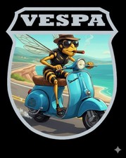 Vespa Emblem Kaskade Aufkleber Logo Wespe Italia Piaggio GTS Primavera Px Pk 