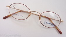 Stahl Brille Charmant Marken Brille unisex rund oval mattgold havanna Gr. M