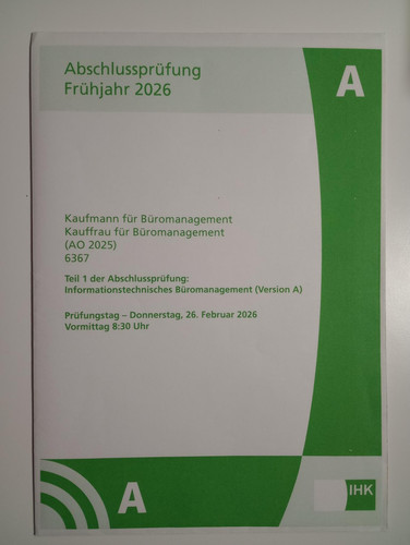 Ihk abschlussprüfung ap1 - abschlussprüfung,