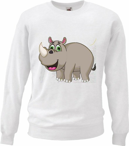Sweatshirt lustiges nashorn - sweatshirt,