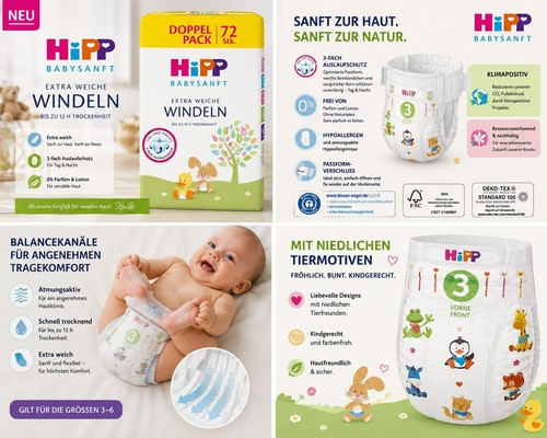 Hipp babysanft windeln pack - babysanft,