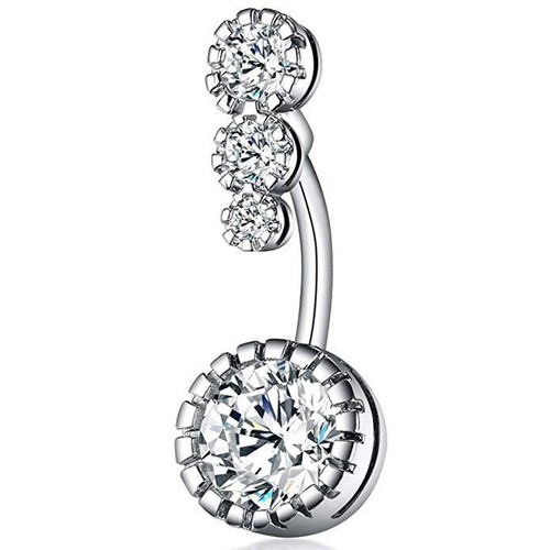 Bauchnabelpiercing gebogener - bauchnabelpiercing,
