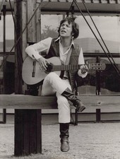 Reinhard Mey Foto Original Schwarz und Weiß Presse Promotion Circa 1990's