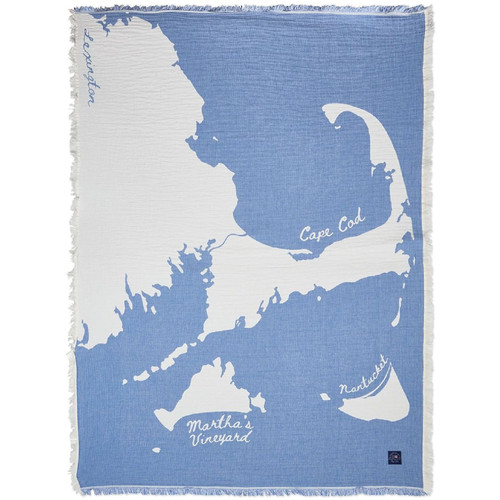 Lexington map jacquard decke - map,