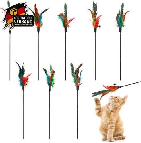 Katzenspielzeug federn set aus - federn,