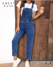 EMERY ROSE Mono vaquero minimalista, apto para el verano