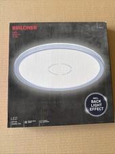 Briloner FREE Ultraflache LED Back Light Deckenleuchte Weiß-silber 22W 293x29mm