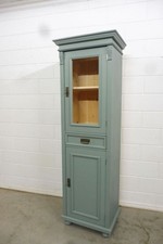 Schöner Küchenschrank Schrank Vitrine Weichholz in hellgrün Landhaus