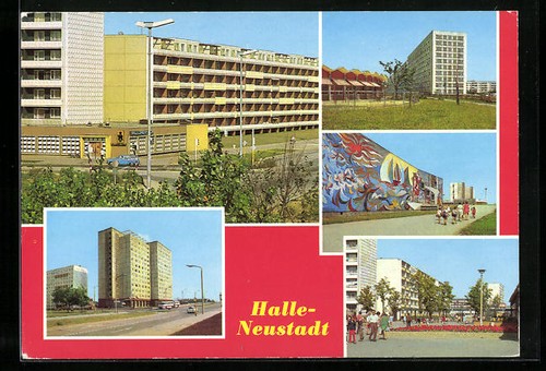 Halle neustadt wohngebiet - ak,