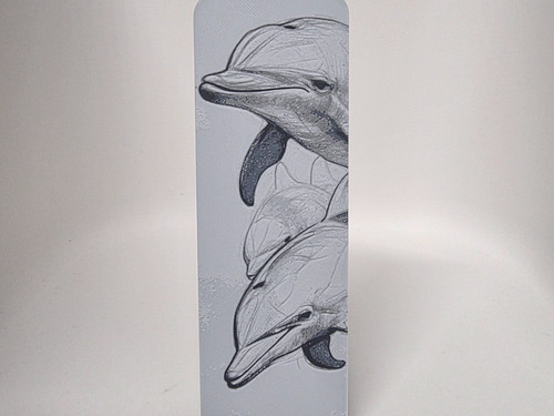 Lesezeichen delphin grau - lesezeichen,