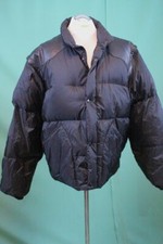 Orig GAS Winter Jacke blau 58/XXL Leder Schultern Herren Weste Ärmel abnehmbar