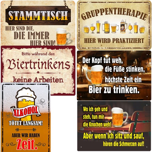 Blechschilder bier lustig - blechschilder,