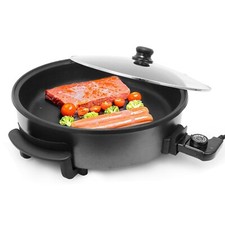 SHOV Elektrische Pfanne Pizzapfanne Partypfanne Elektropfanne Bratpfanne 42x9cm