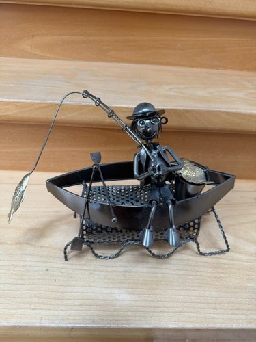 Metall figur fischer - im, boot