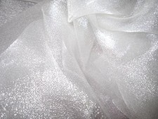 CRYSTAL Organza Stoff WEISS GLITZEROPTIK 4 m x 1,50m Hochzeitsdeko Deko Hochzeit
