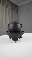Vintage Le Creuset Fondue Set Topf Gusseisern Cousances Schwarz