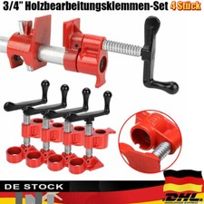 4 x Rohr Pipe Schraubzwinge Rohrzwingen 3/4 zoll Korpuszwinge Rohrschraubzwinge