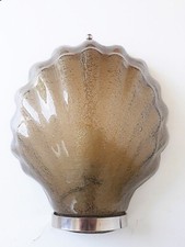 60er Vintage Wandlampe  Mid - Century Bubble Glas  Muschellampe  Spaceage70s
