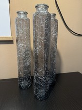 Vasen Glas Set 3 Stück Schwarz Weiß