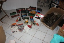 Großes Eisenbahn Set Lehmann LGB 2 Loks 13 Anhänger Schienen + viel Zubehör