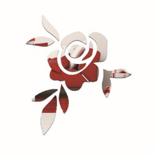 Rosen Spiegel Set Blumen Deko